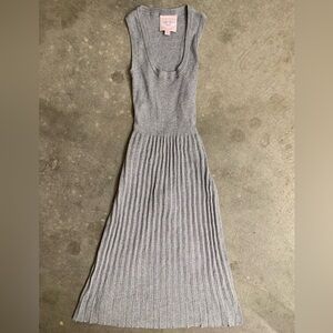 Gray Ribbed Maxi Dress